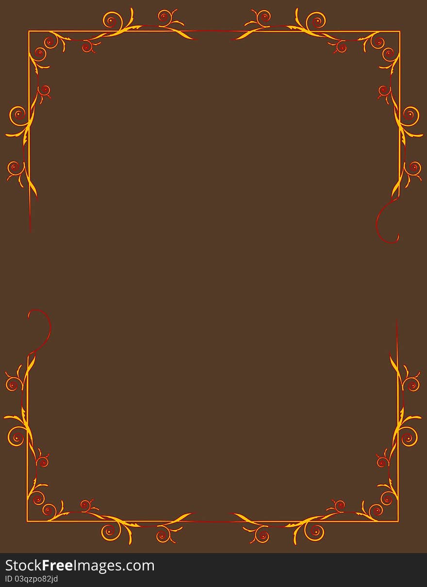 A background with a filigree border. A background with a filigree border