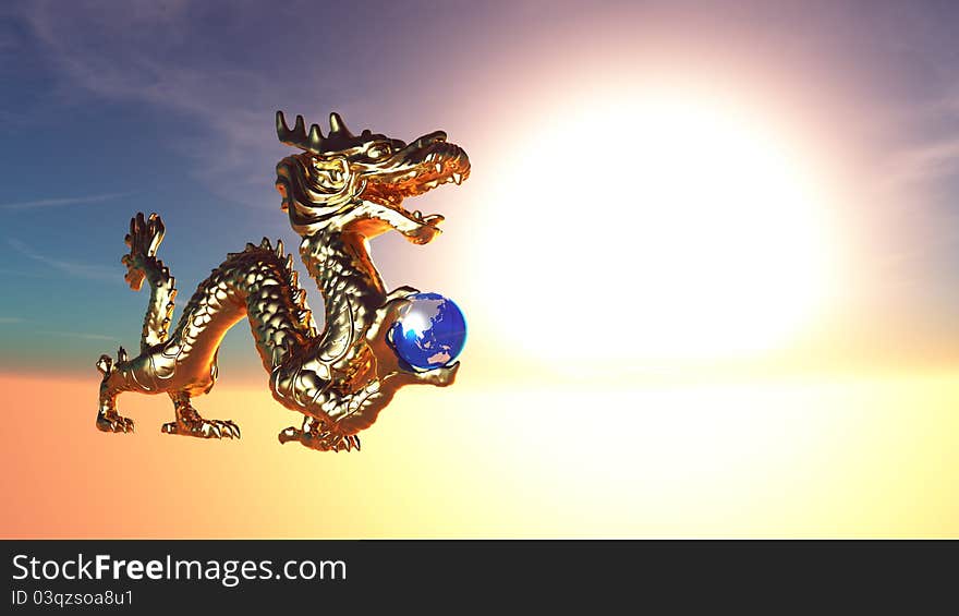 Image of the golden dragon