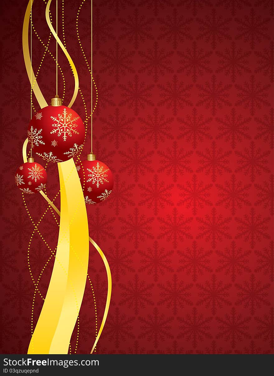 Christmas background with balls