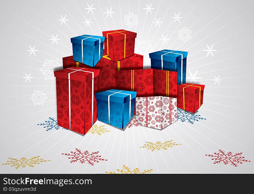 Vector christmas gift box