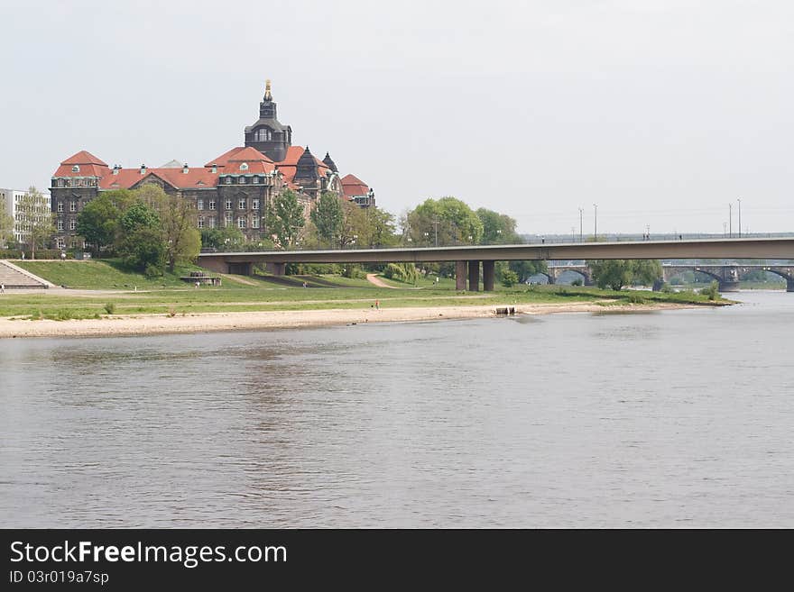 A Modern Bridge Over The Elbe