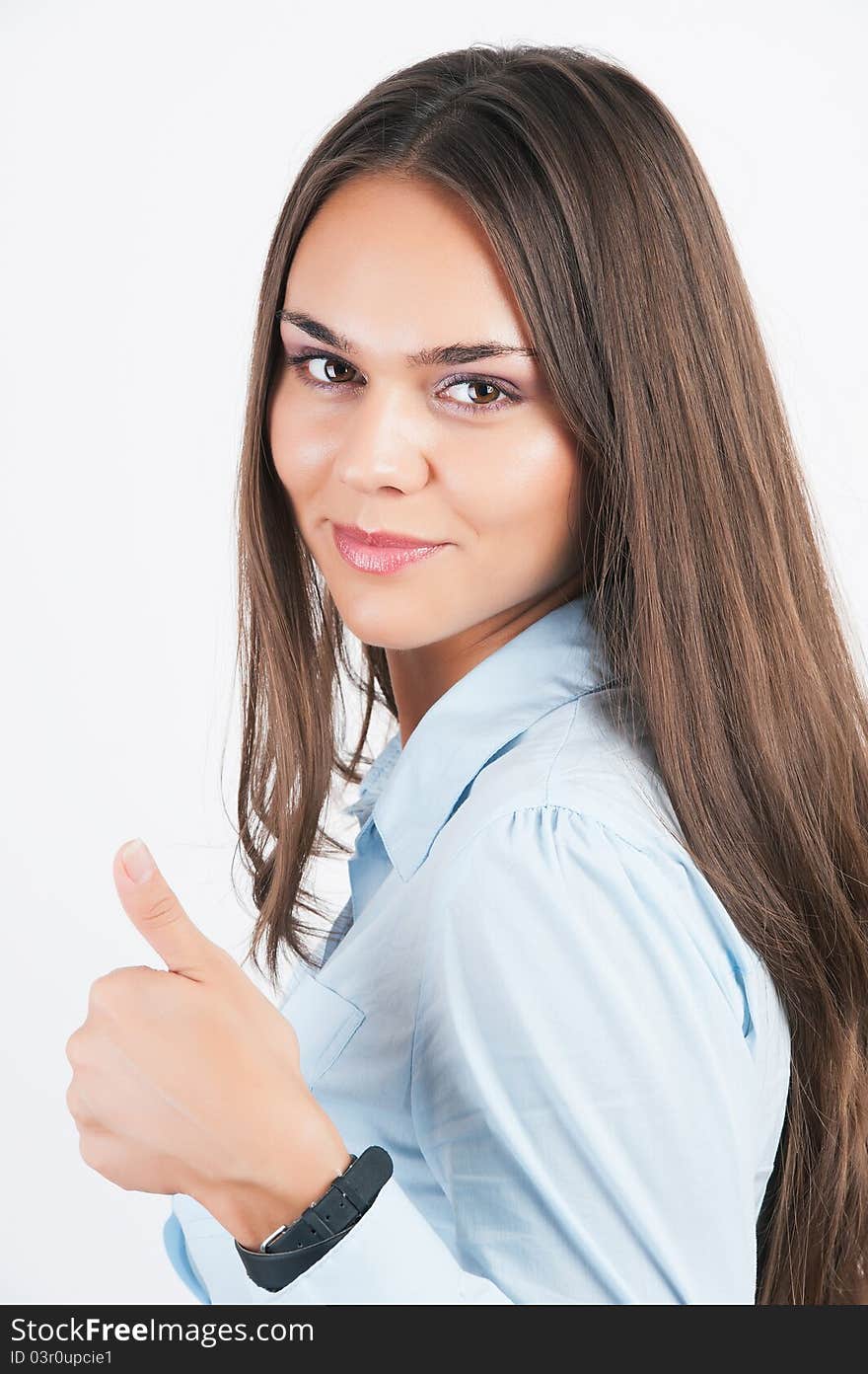 Happy smiling business woman