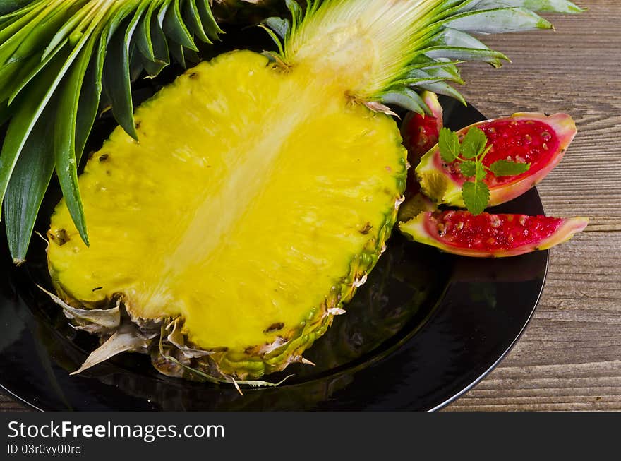 Exotic Salad With Pineapple Figs. Exotic Salad With Pineapple Figs