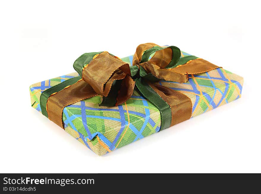 A colorful gifts on a white background