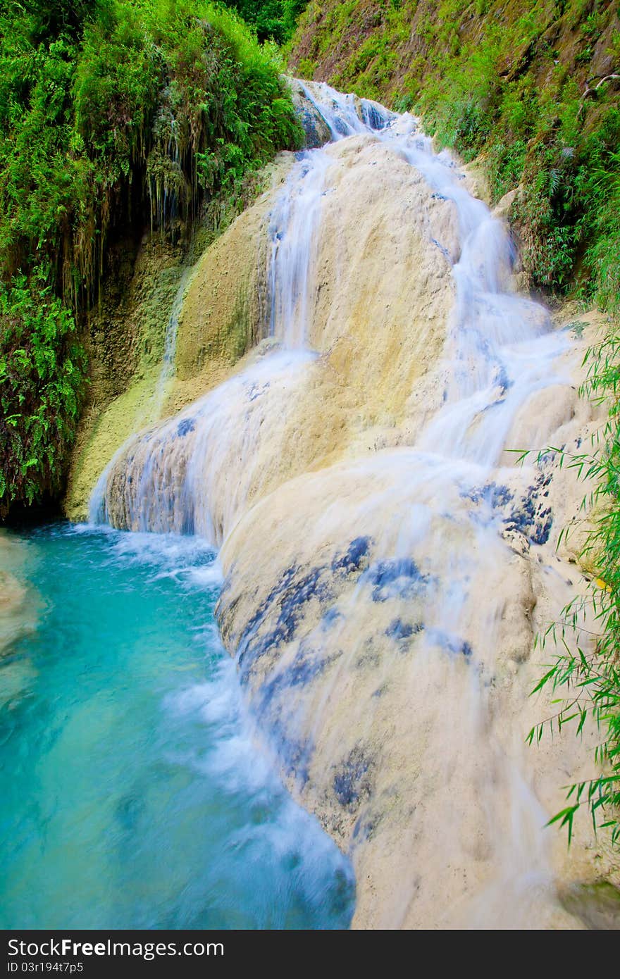 Eravan Waterfall in Kanchanaburi, Thailand