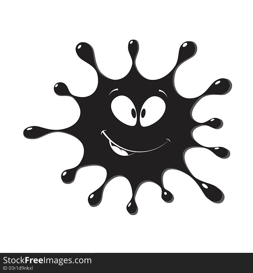 Vector illustration of blots on a white background