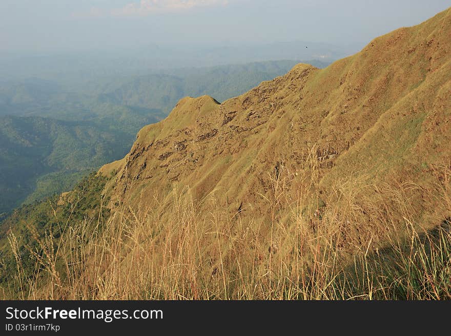 Top view of Mountain, Khao chang puak, Kanchanaburi, Thailand