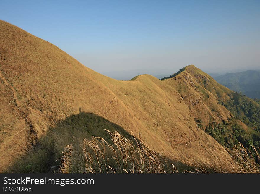 Top view of Mountain, Khao chang puak, Kanchanaburi, Thailand