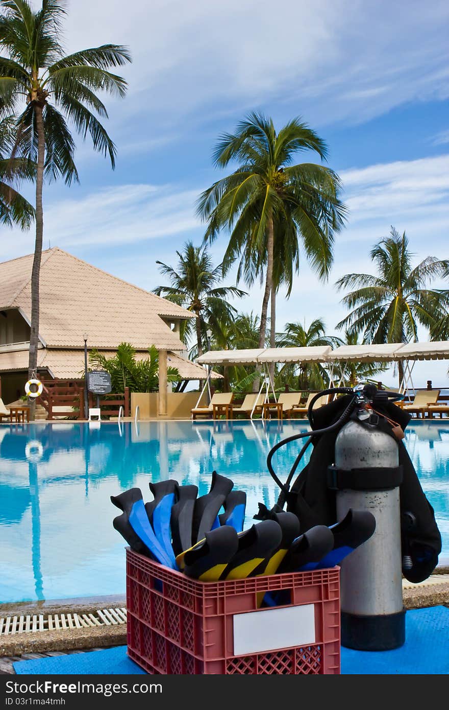 Scuba in the pool