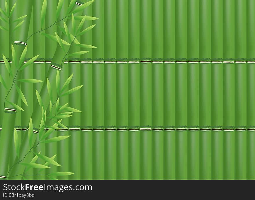 Bamboo background; think green poster