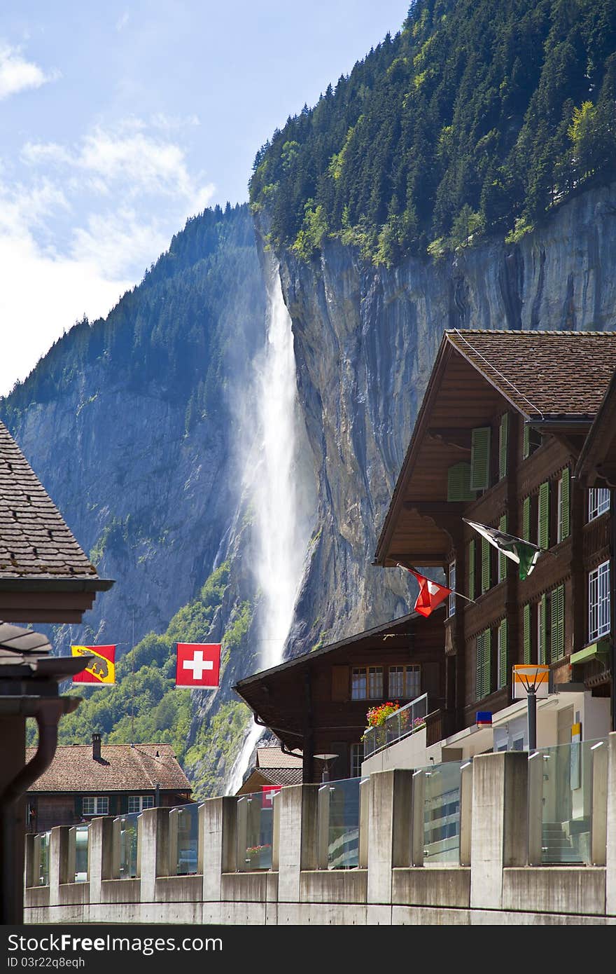 Staubachfall in Lauterbrunnen, Switzerland