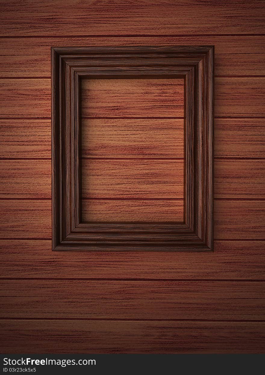 Wood Frame On Paneling