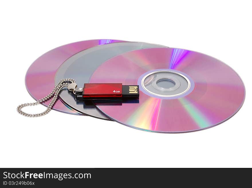 Computer disks and USB flash drive