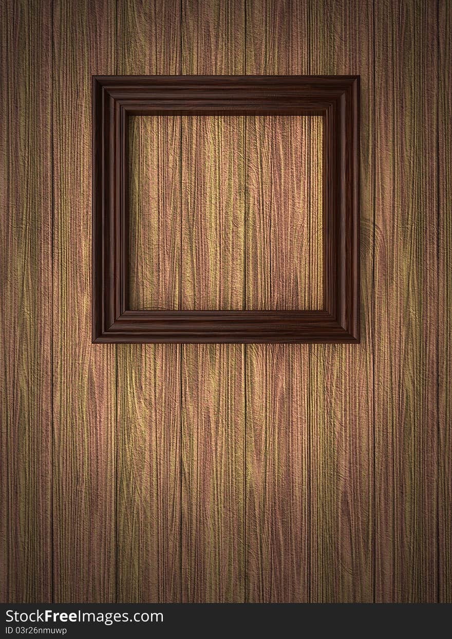 Wood frame on paneling