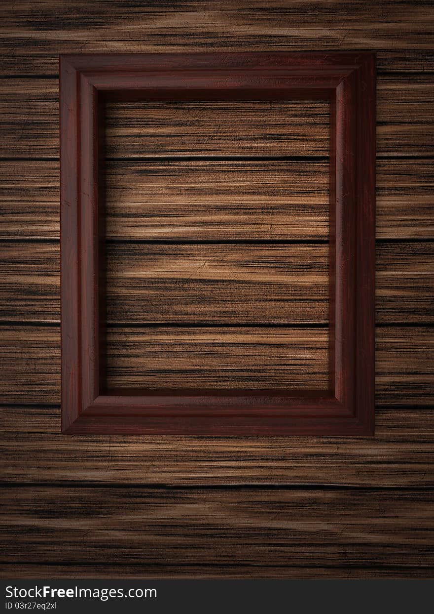 Wood Frame On Paneling