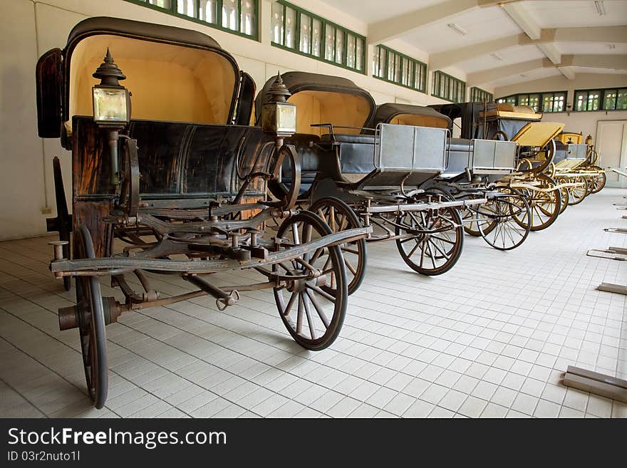 Old horse drawn carriage in Thailand