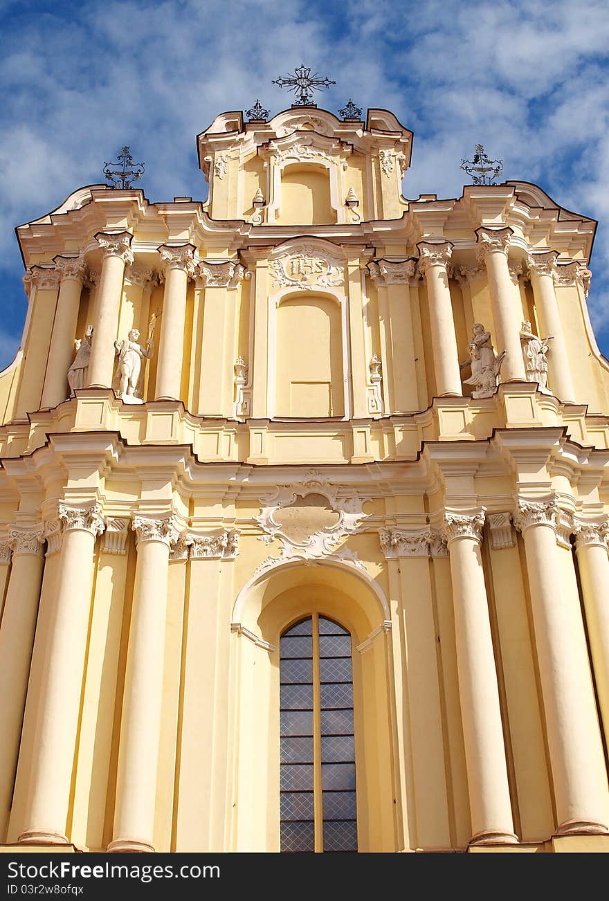 Europe old university of Vilnius church