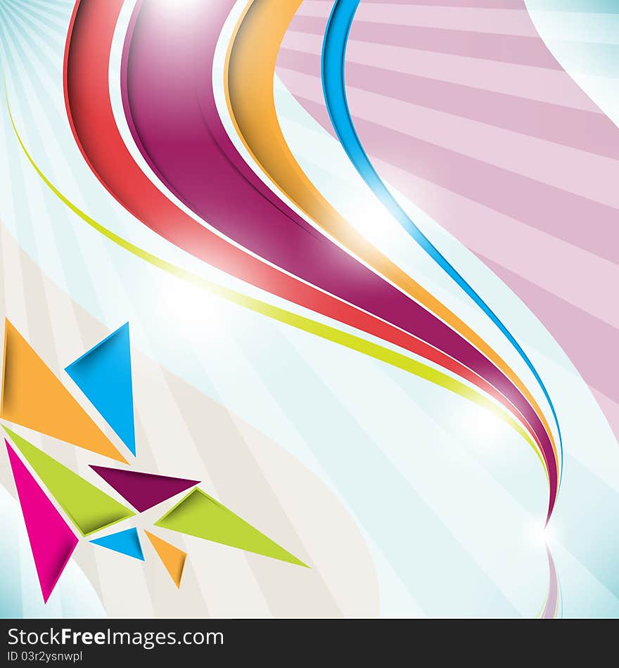 Eps10 vector colorful abstract wave