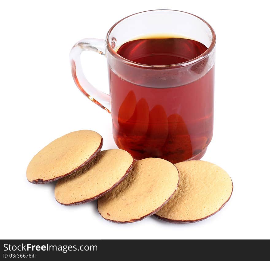 Chocolate biscuit and cup