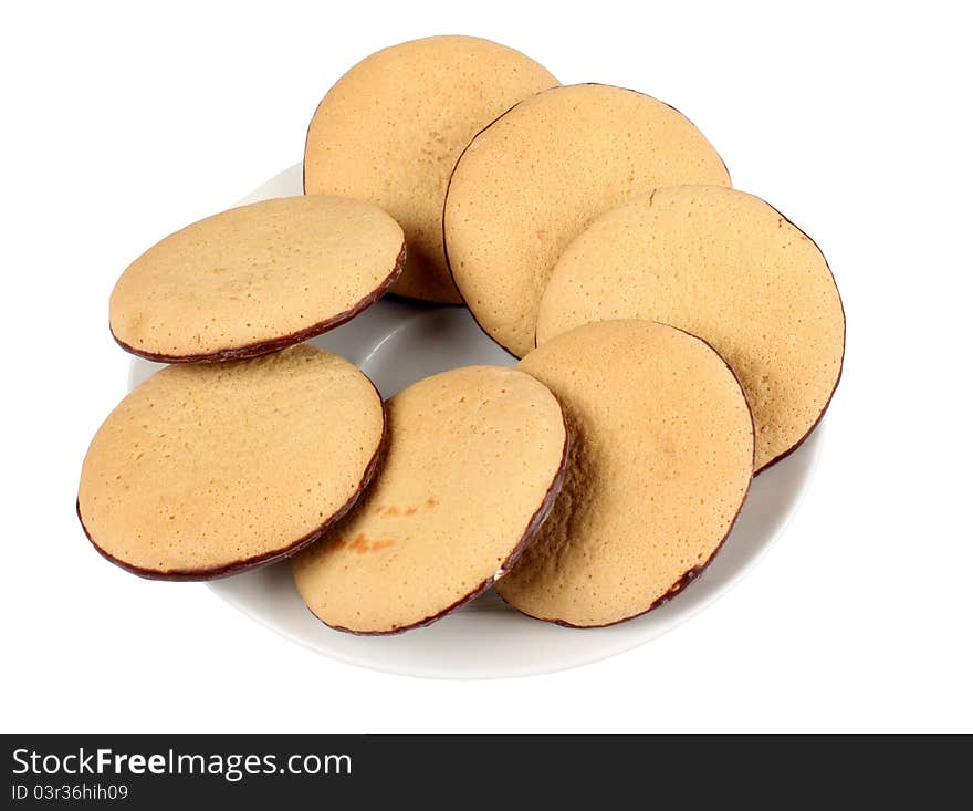 Color photo of cookies on a plate. Color photo of cookies on a plate