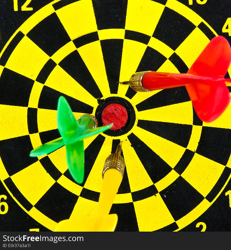 Darts miss the target. the image idea for fails concept.