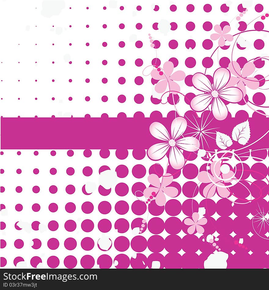 Abstract flowers background for your text