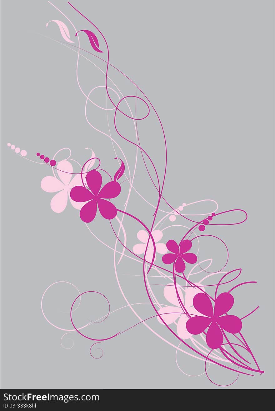 Abstract flowers background with place for your text