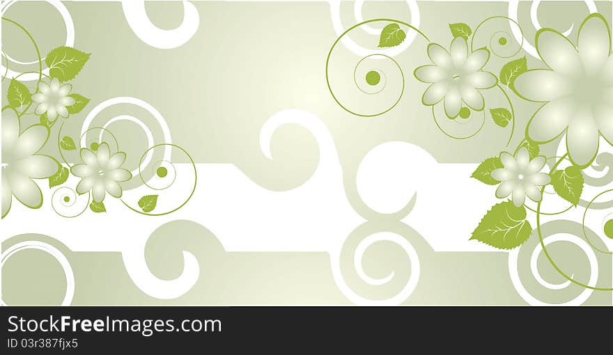 Abstract flowers background with place for your text