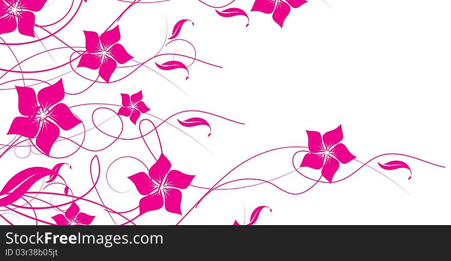 Abstract flowers background with place for your text