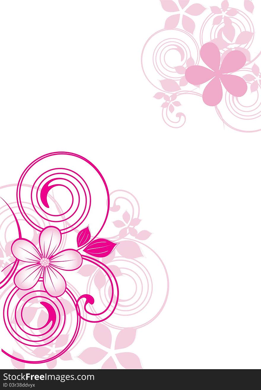 Abstract flowers background with place for your text