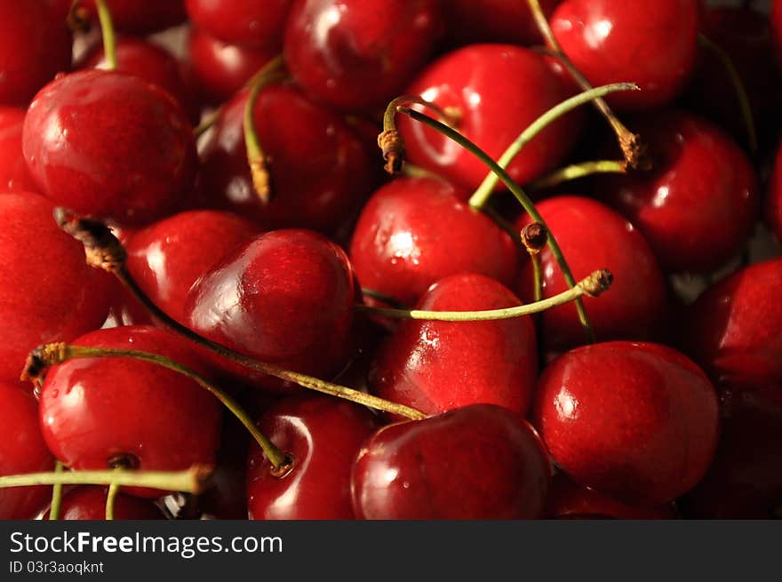 Set of sweet cherries