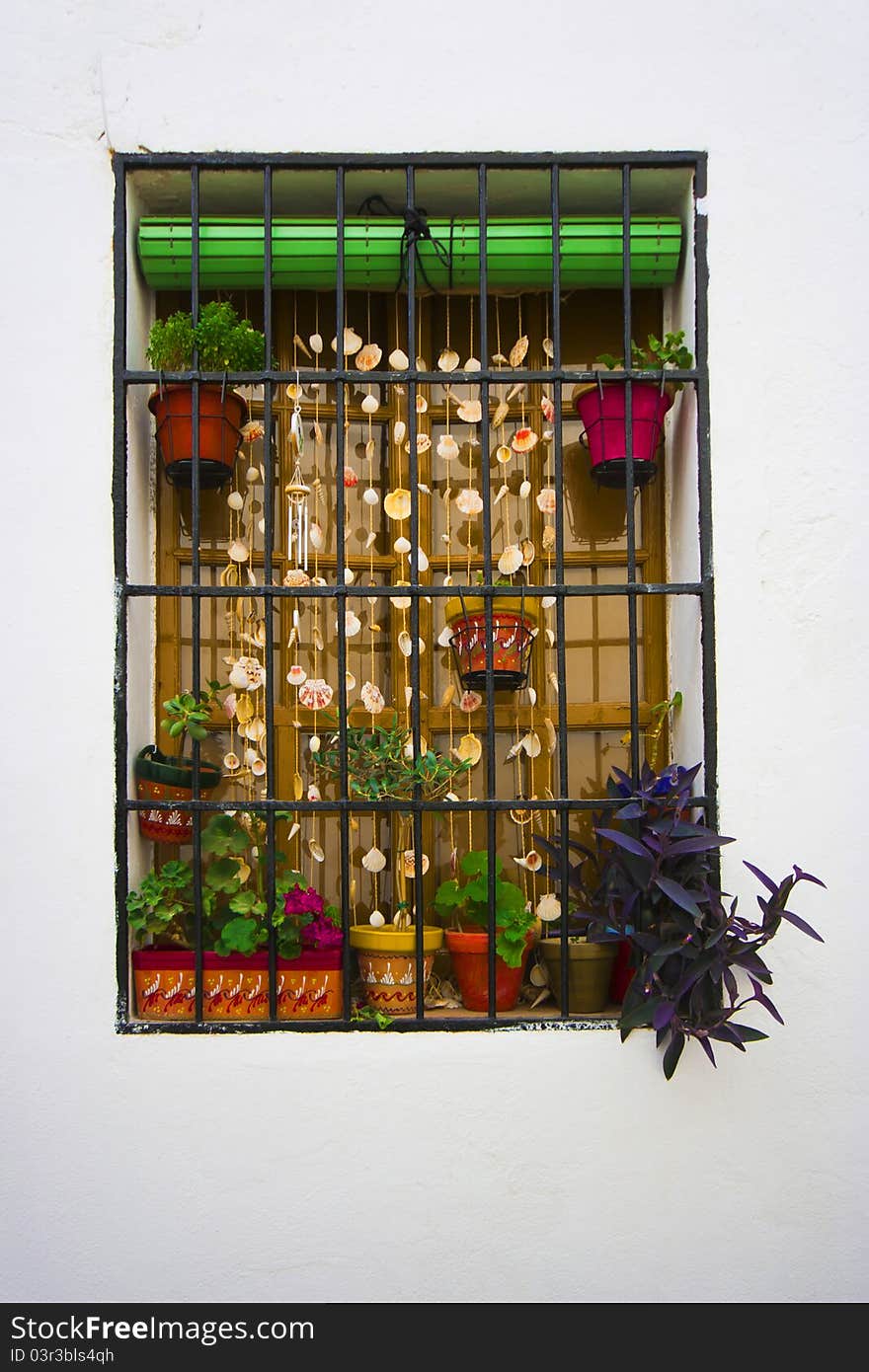 Nicely decorated window in Spanish town