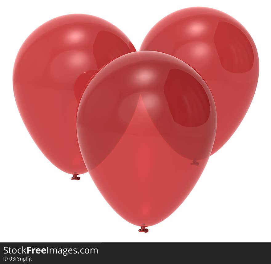 Balloons in a Heart Shape. Balloons in a Heart Shape.