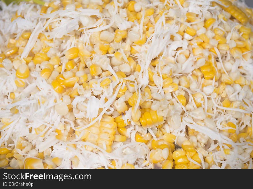 Sweet corn and coconut - Thai dessert