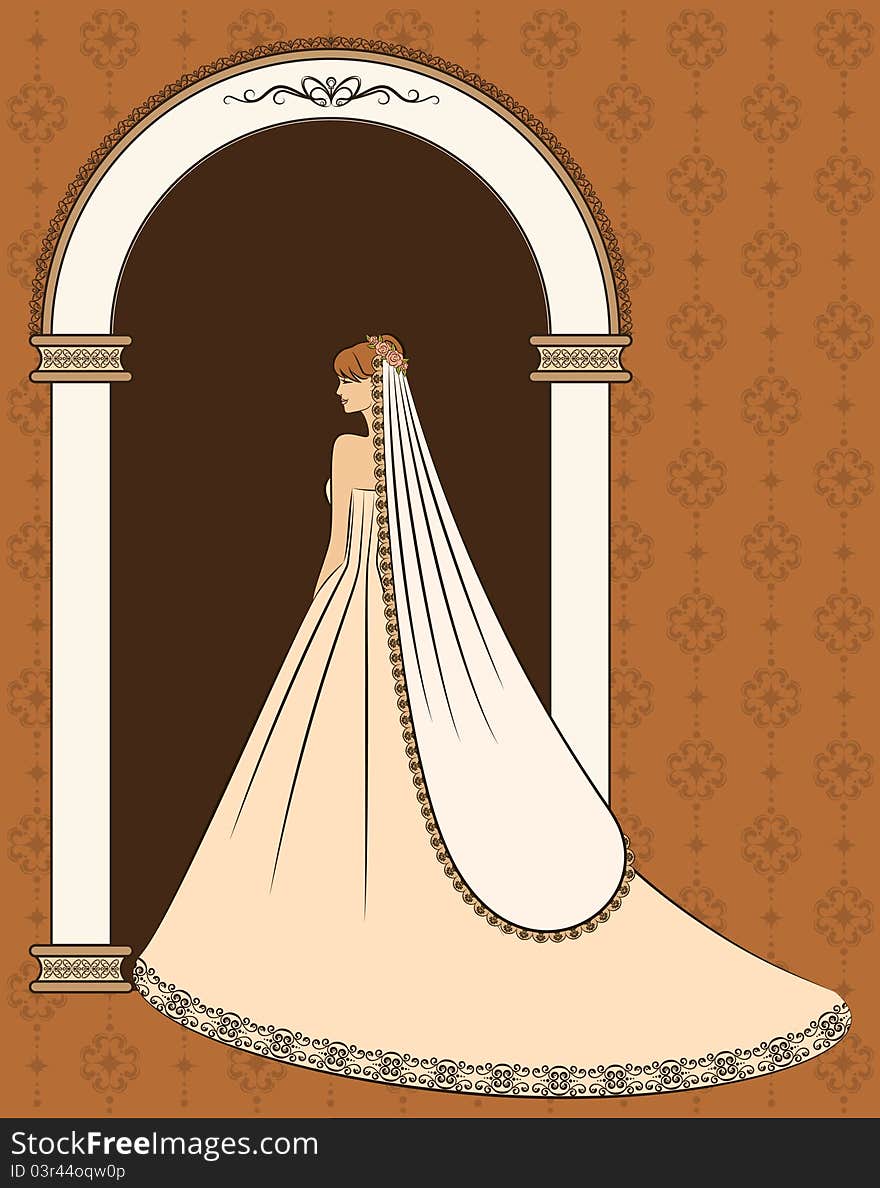 Illustration of beautiful bride