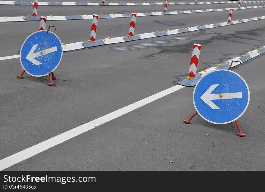 Traffic signs to pass by on left hand side. Traffic signs to pass by on left hand side