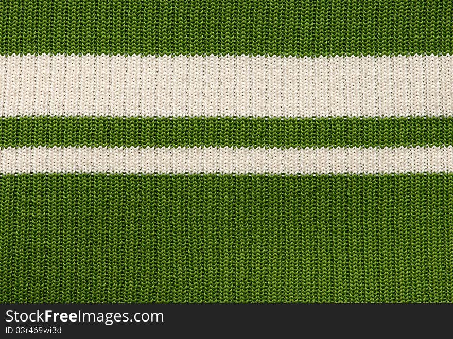 Green knitted fabric