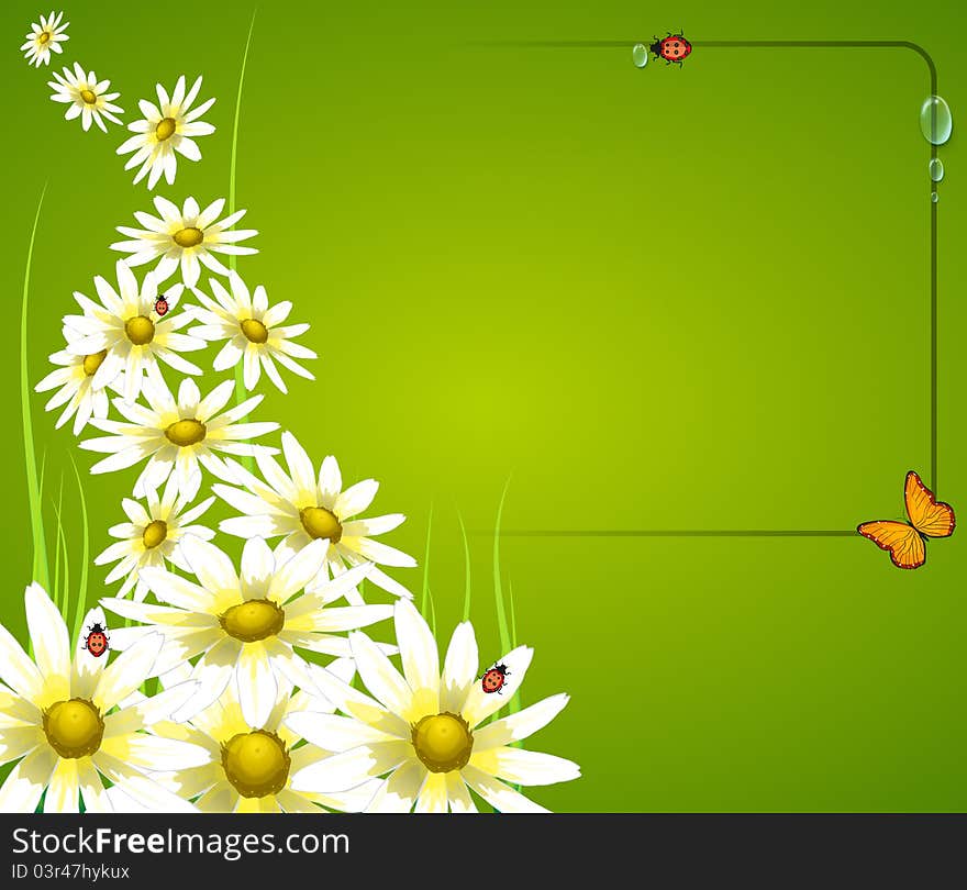 Flower background concept art illustration