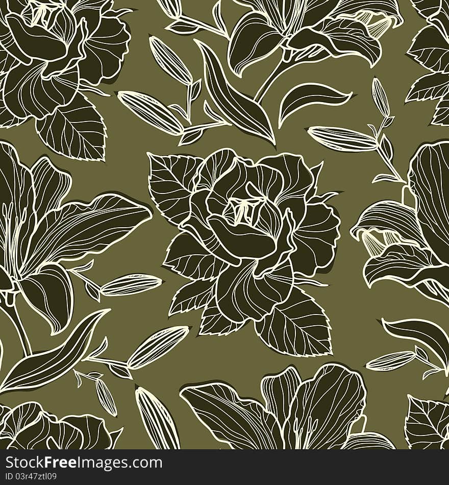 Vector Seamless Floral Pattern