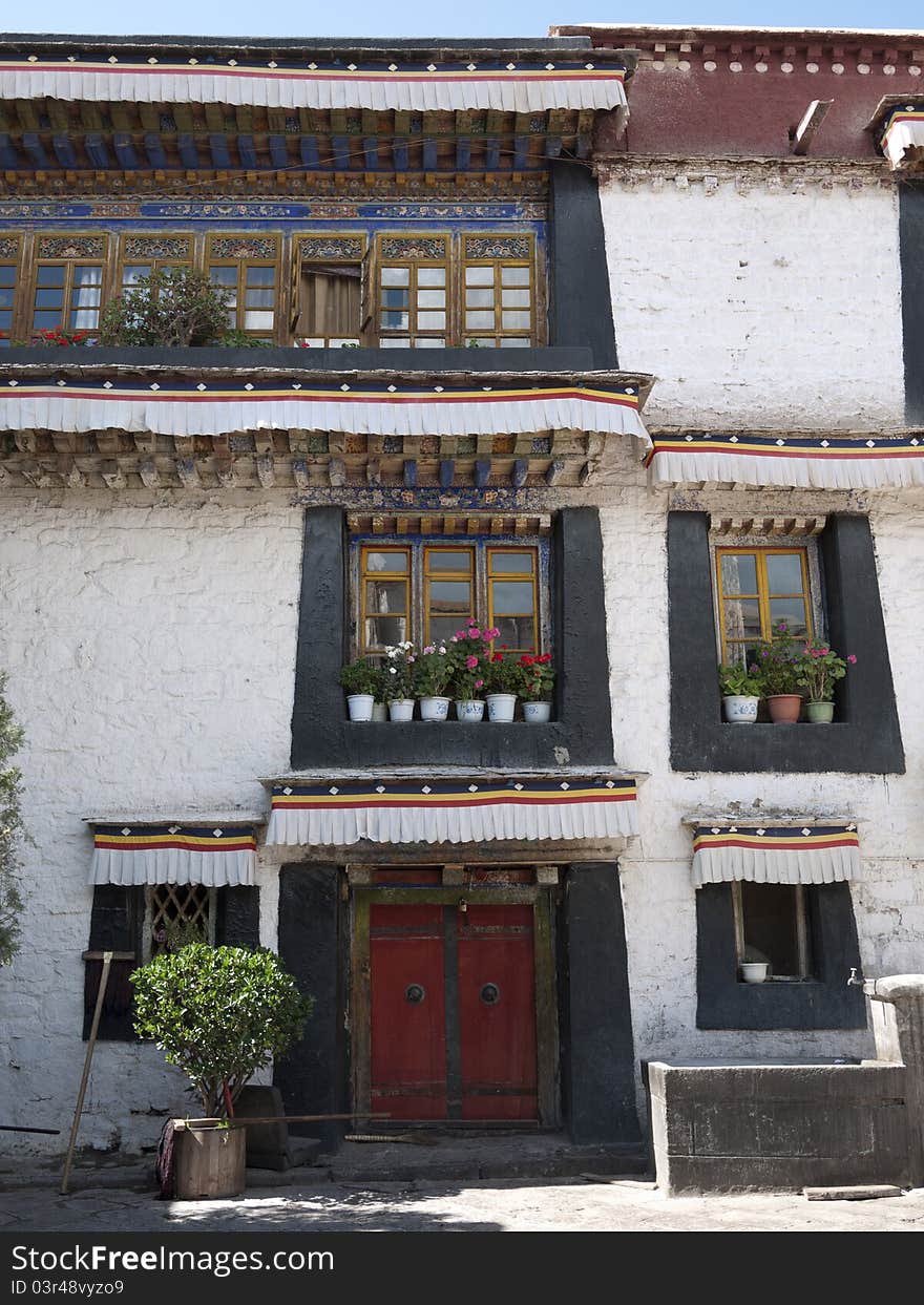 Detail Of Tibetan Building