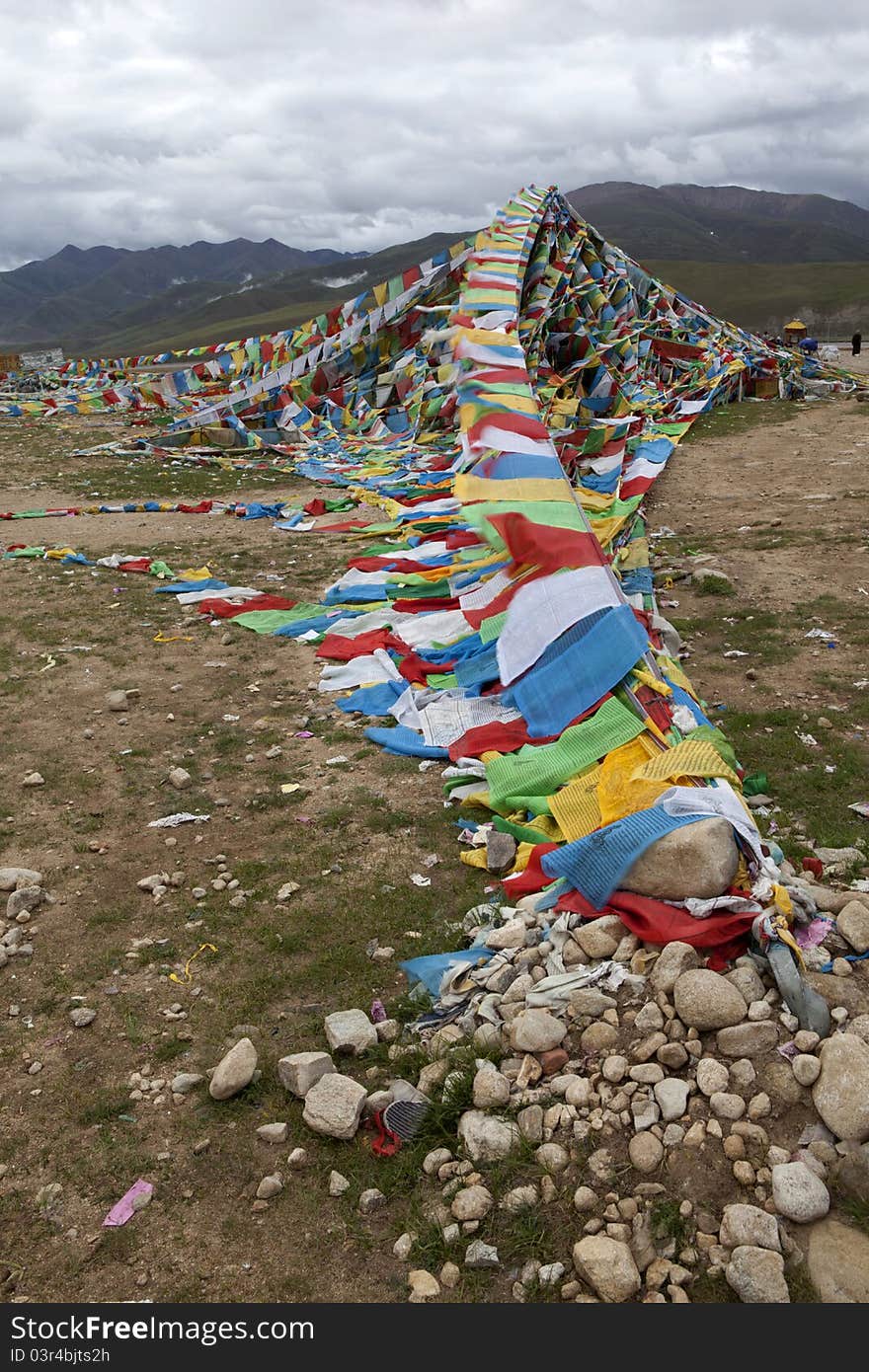 Tibetan Five-Color Flag