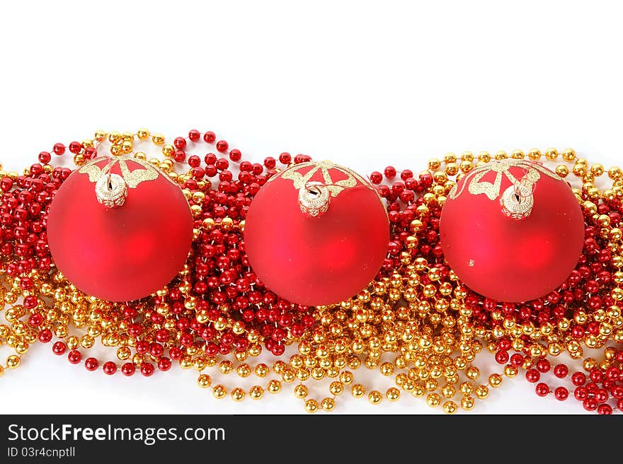 Christmas decoration on white background