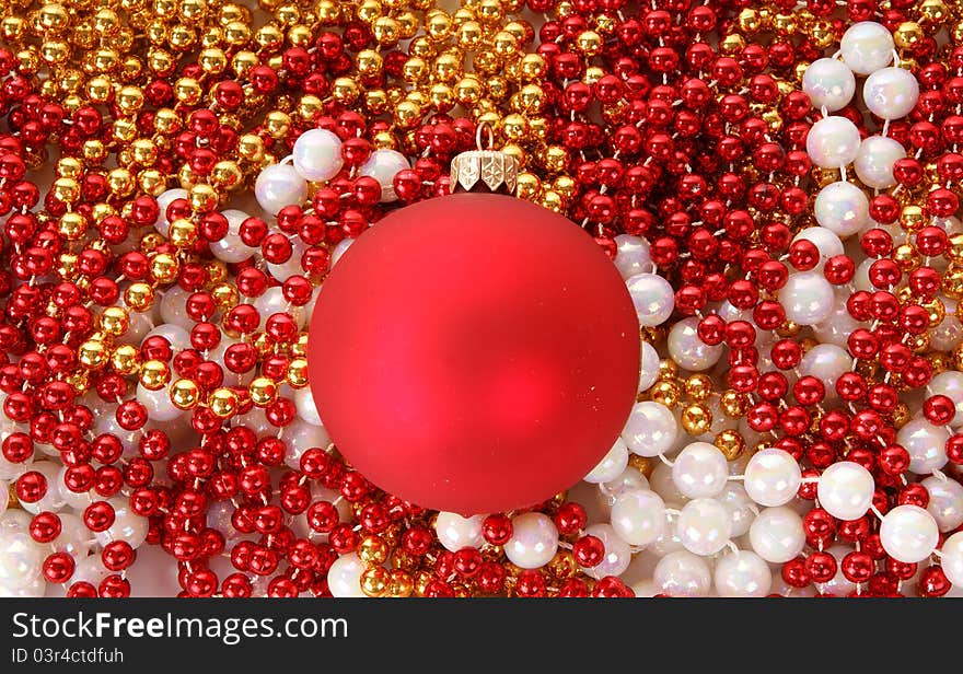 Christmas decoration on white background