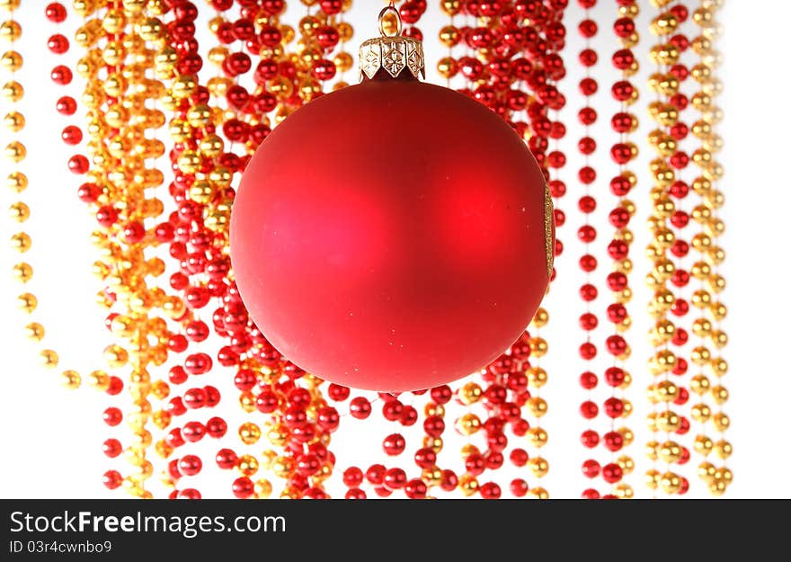 Christmas decoration on white background