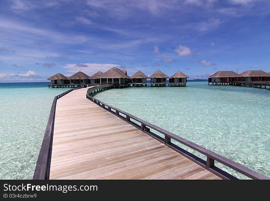 Spa center villa above the sea, Maldives