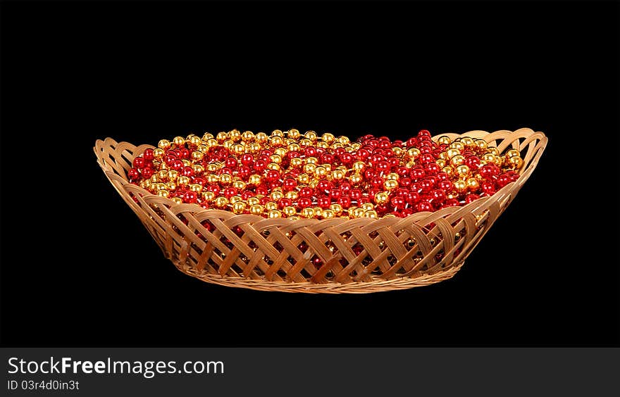 Christmas decoration on black background