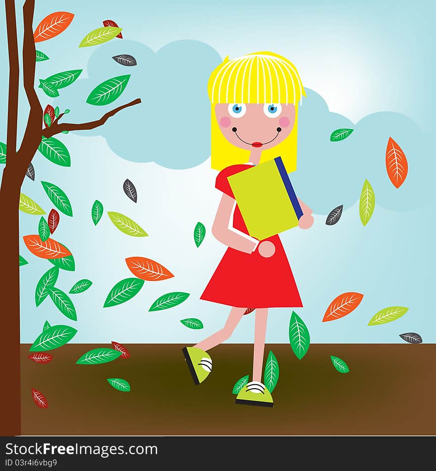 Little Girl With Book