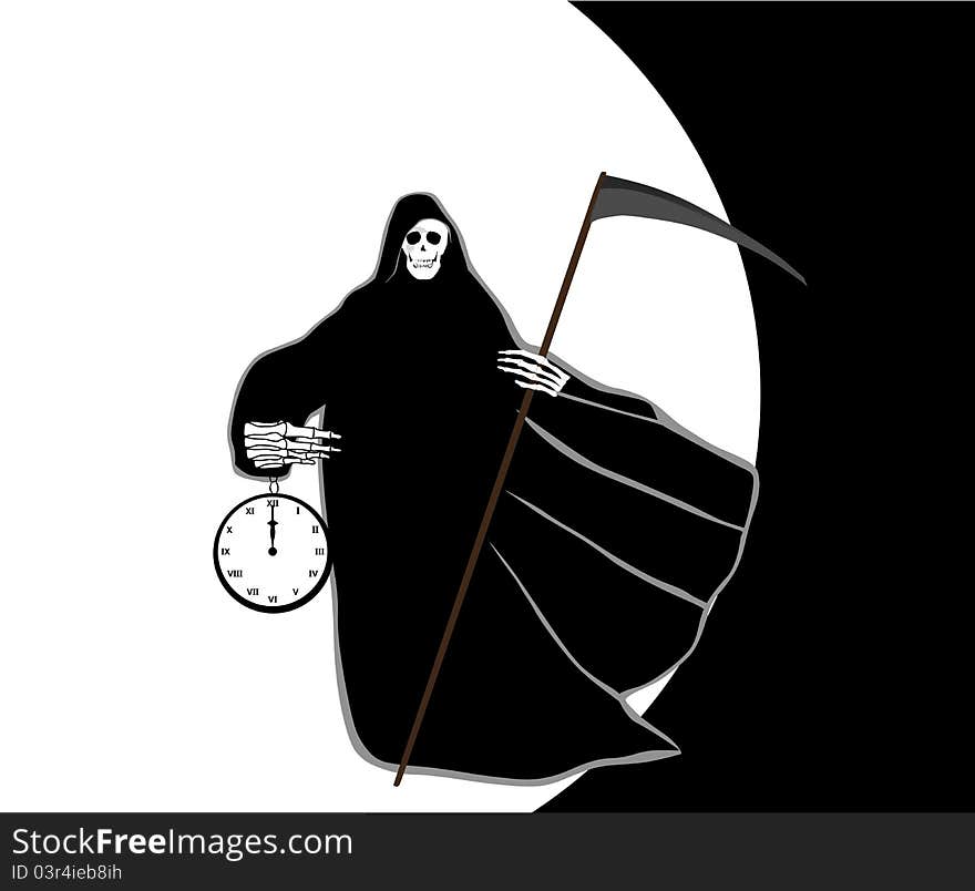 A illustration of the grim reaper.