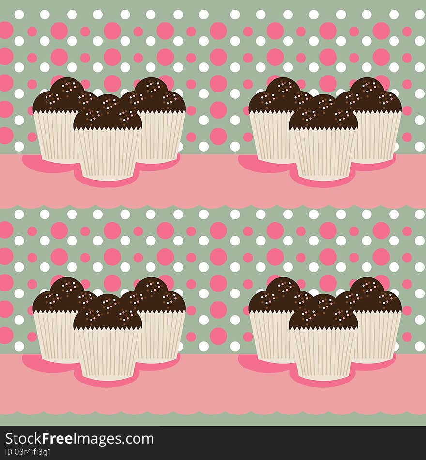 Cup cakes background