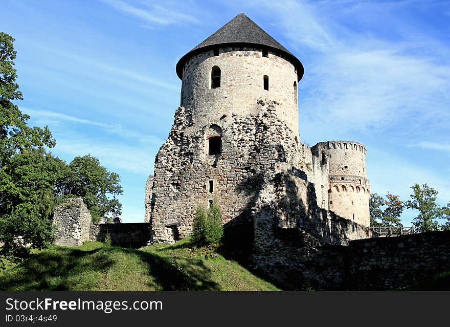 A castle in the latvia. A castle in the latvia